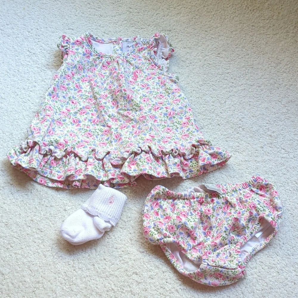 3 For $30. Ralph Lauren floral outfit and socks